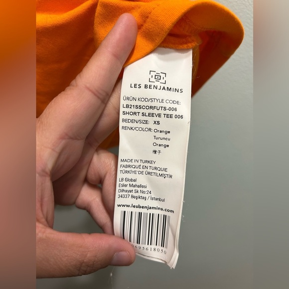 Les Benjamins Orange Crop top size XS - Picture 3 of 4